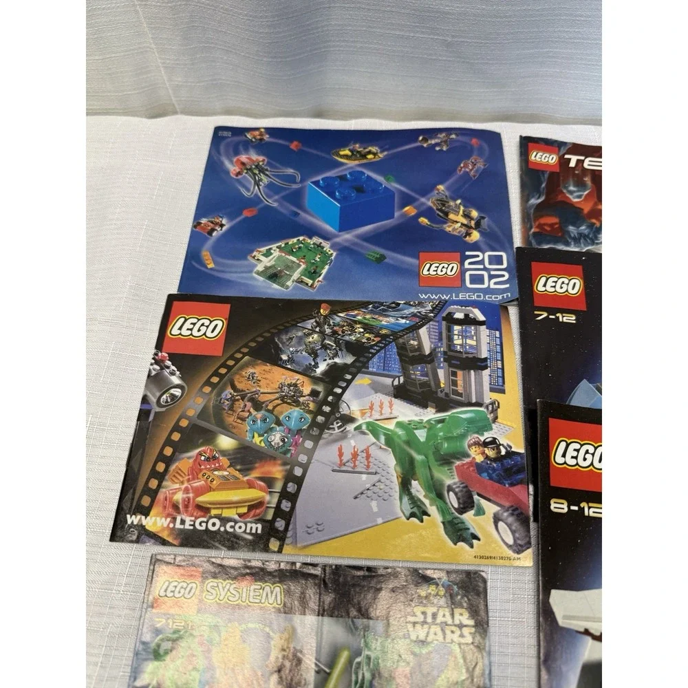 Vintage LEGO Instruction Manuals 9 Piece Lot Star Wars Technic 2000s Catalogs